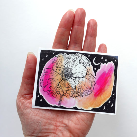 Sticker - Pink Poppy Midnight