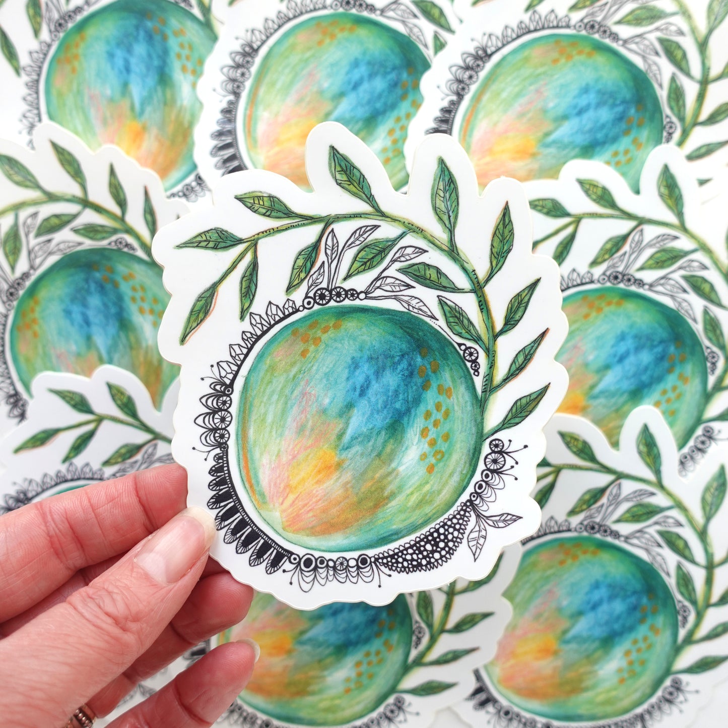Sticker & Print (5x7) - Mandala Orb set