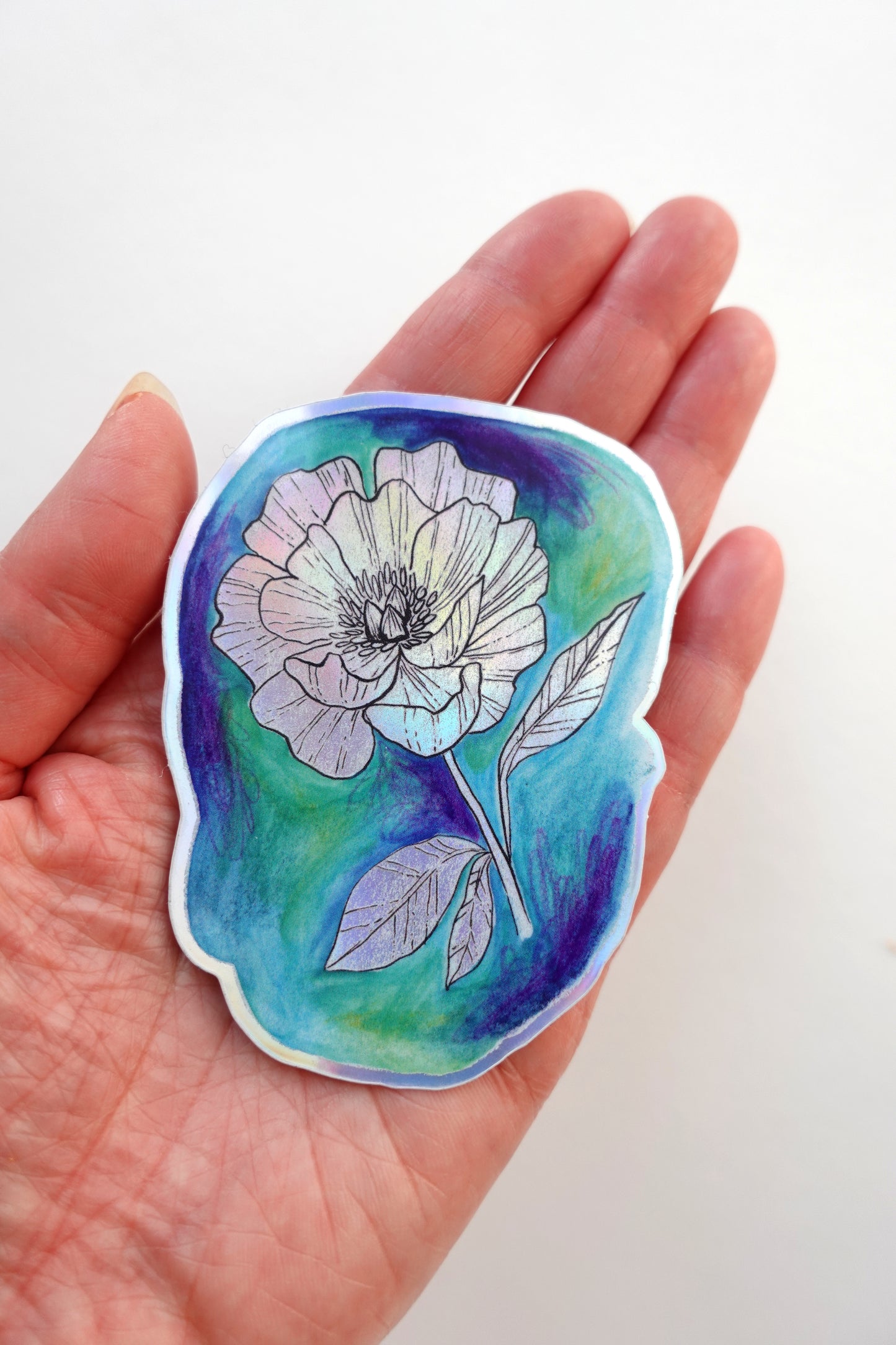 Sticker - Floral (Holographic)