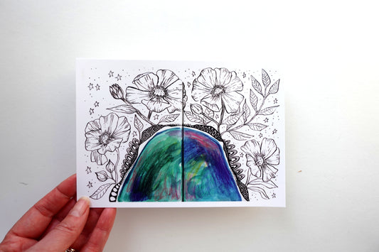 Mini Print (5x7) - Floral Half Orb
