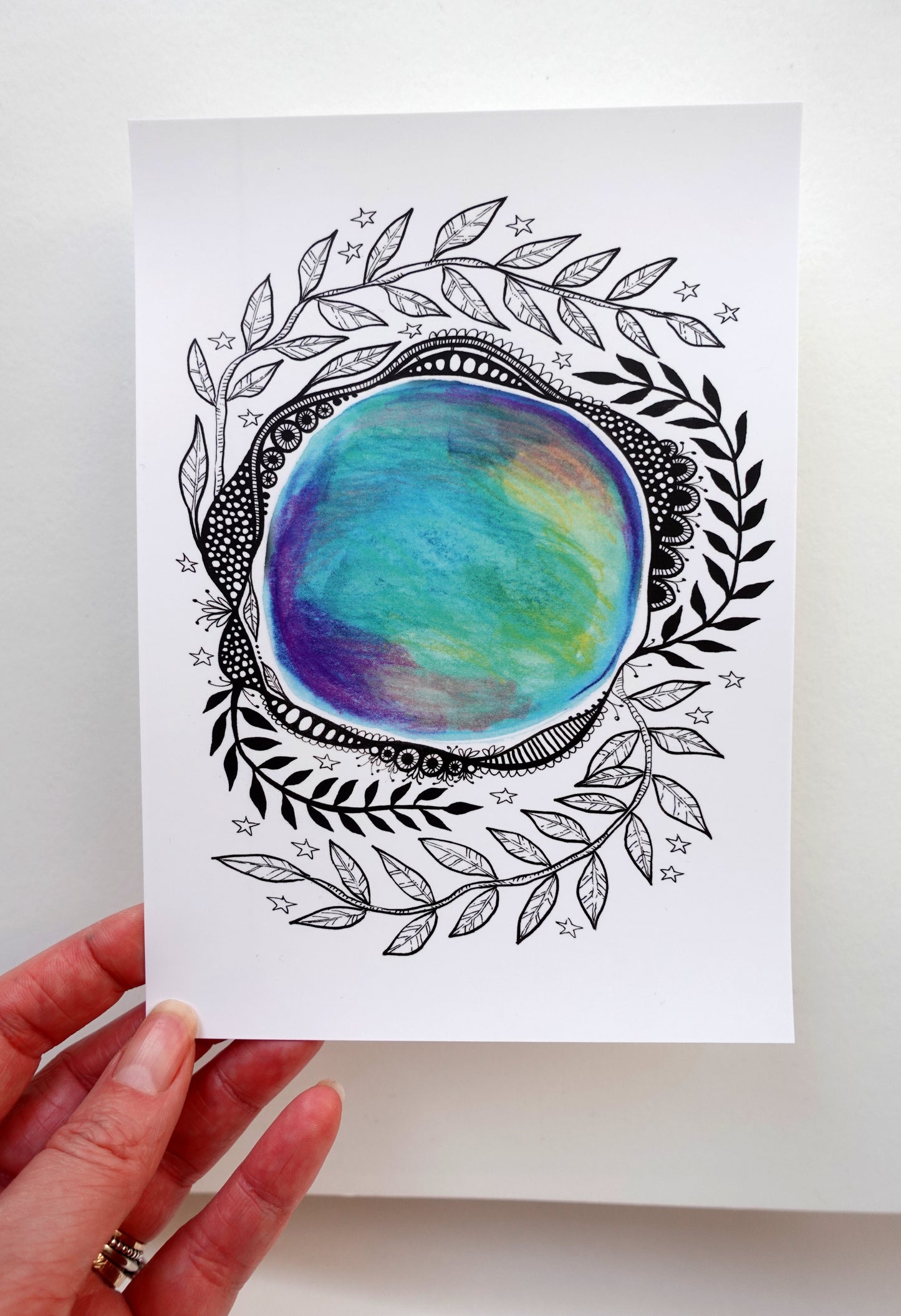 Sticker & Print (5x7) Pack - Mandala Orb set