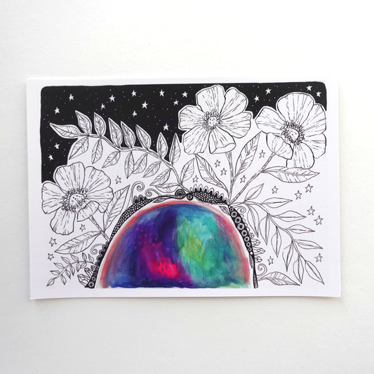 Mini Print (5x7) - Midnight half orb