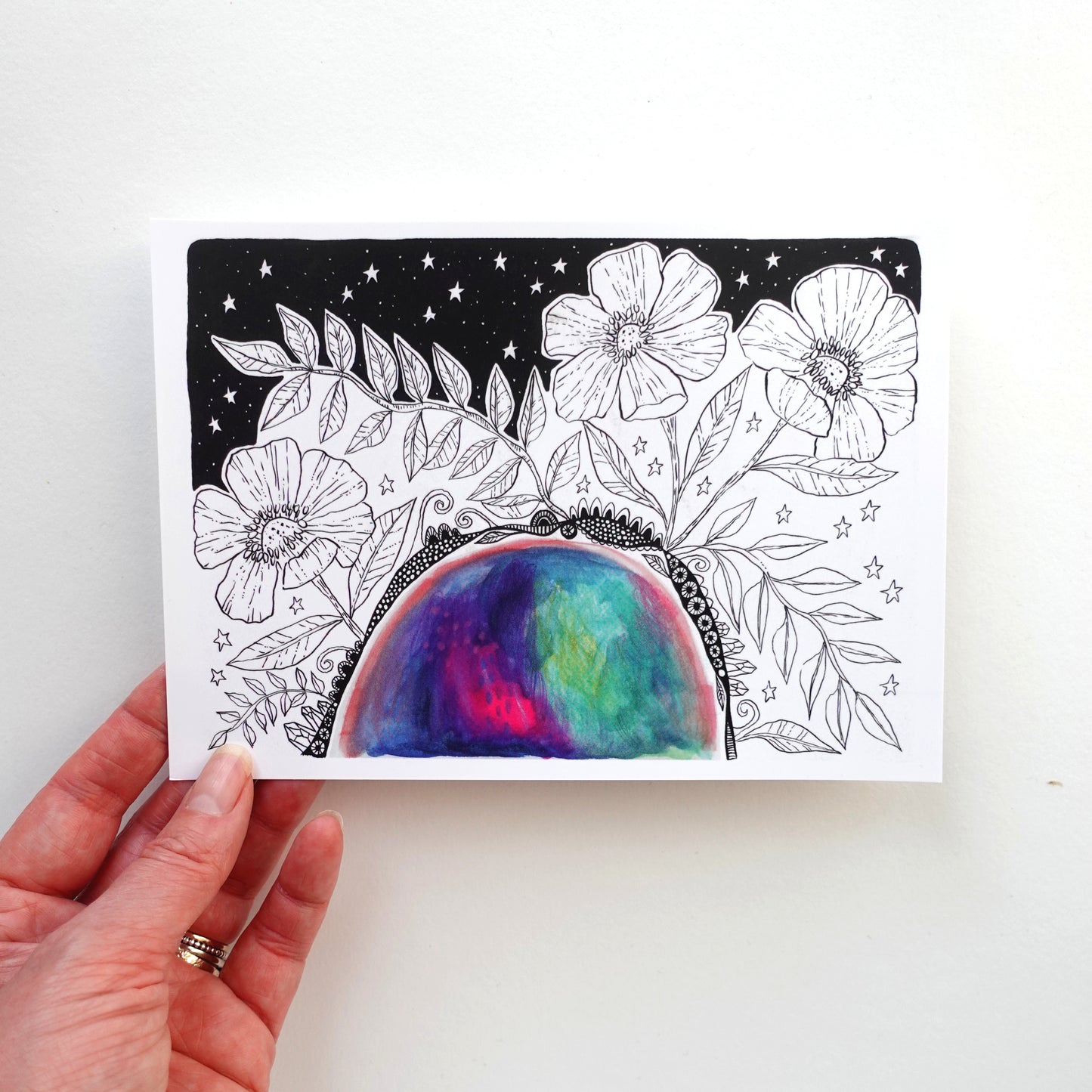 Mini Print (5x7) - Midnight half orb