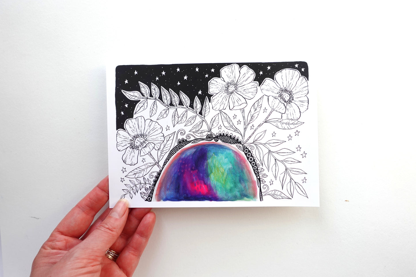 Mini Print (5x7) - Midnight half orb
