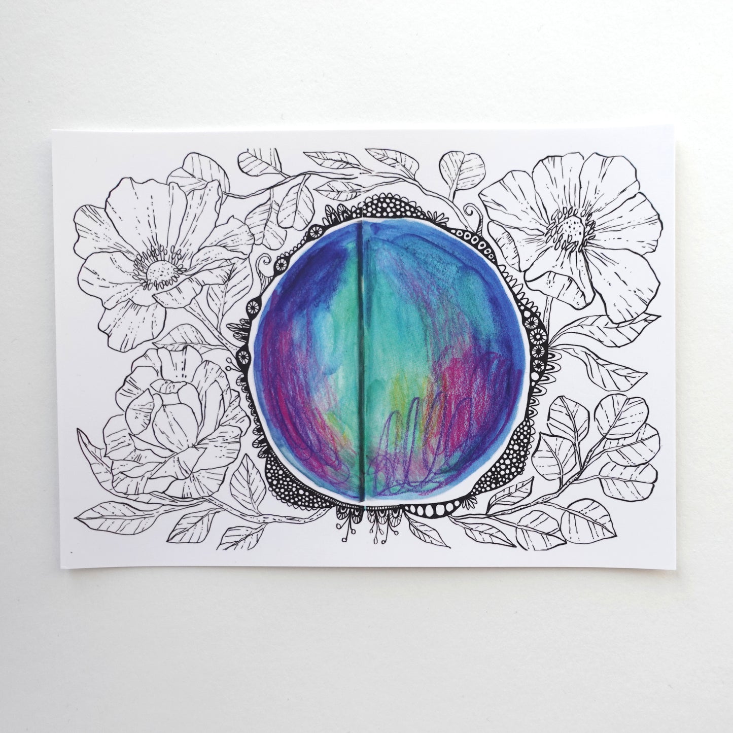 Mini Print (5x7) - Cosmic mandala orb