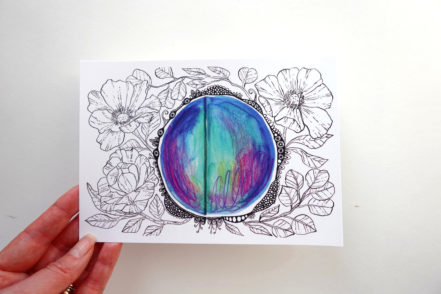 Mini Print (5x7) - Cosmic mandala orb
