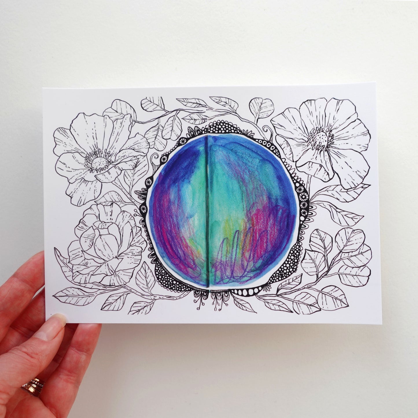 Mini Print (5x7) - Cosmic mandala orb