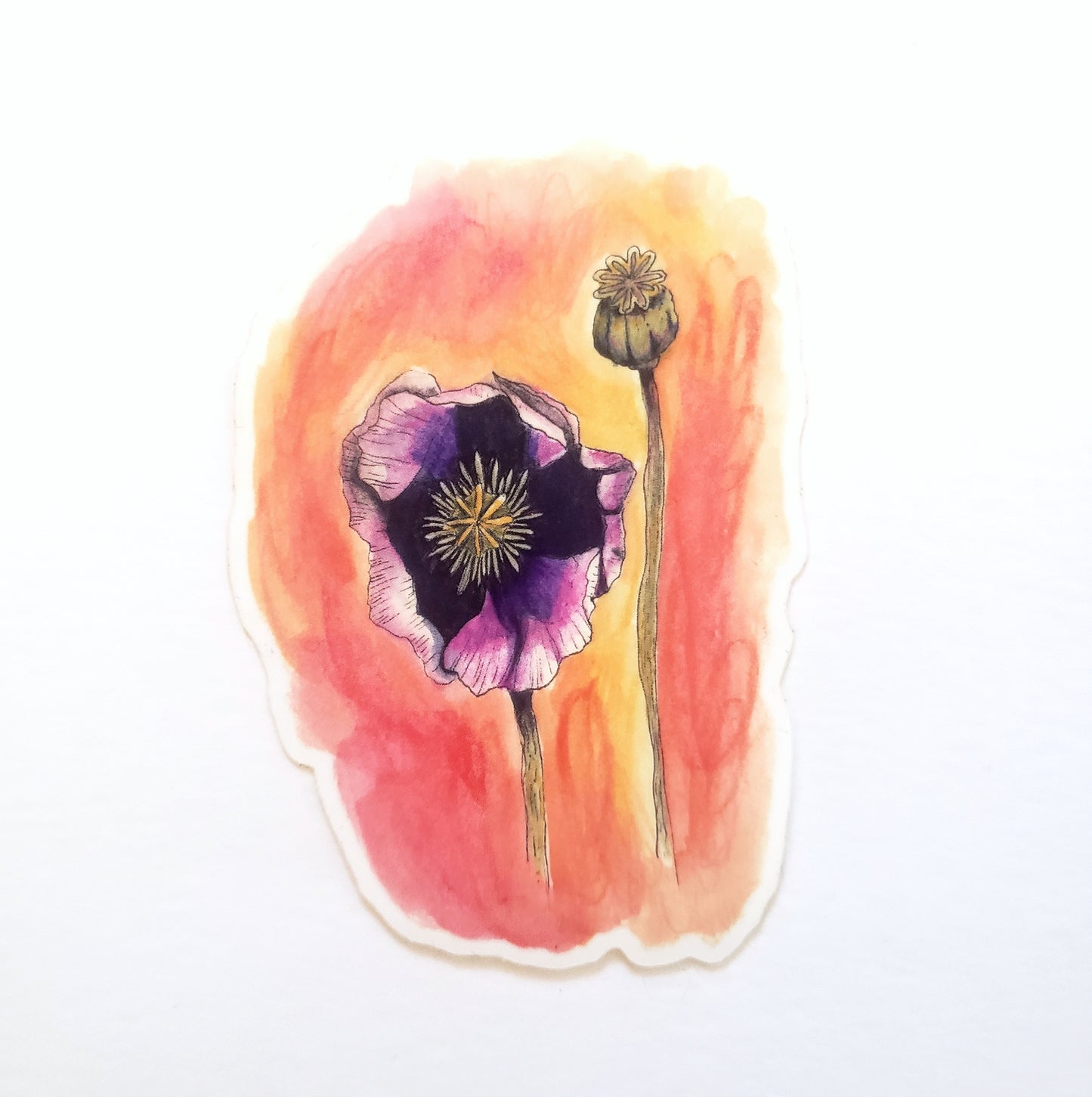 Sticker - Purple Poppy