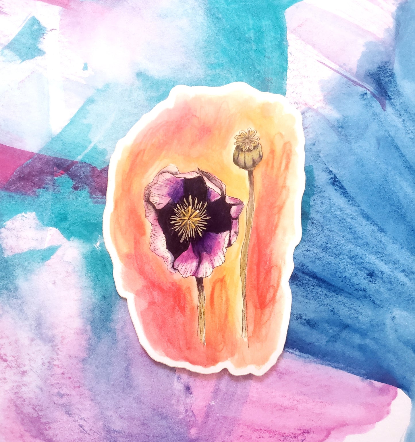 Sticker - Purple Poppy
