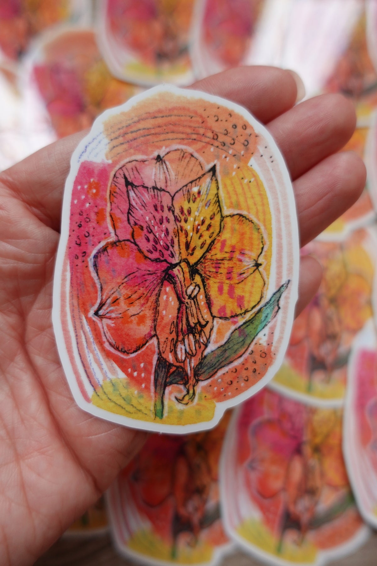 Sticker - Pink Lily (Vinyl)