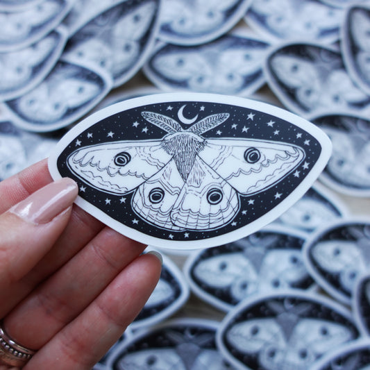 Sticker - Moth - Clear Sticker