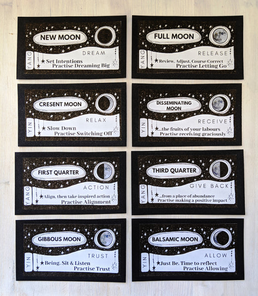 Moon Phases printable cards (Download)