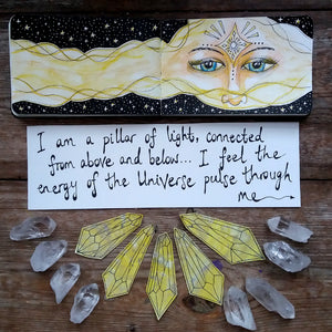 Pillar of Light- art journal painting