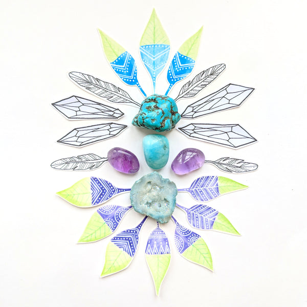 Sacred wild soul crystal mandala using printables